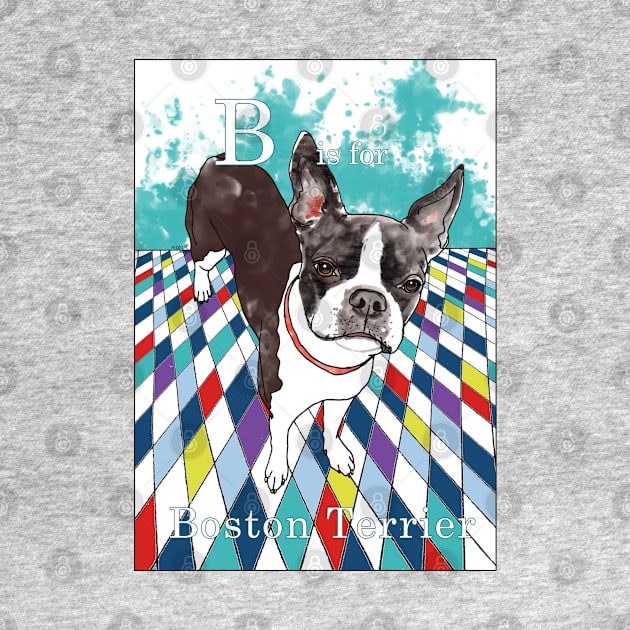 B is for Boston Terrier IV by Ludwig Wagner